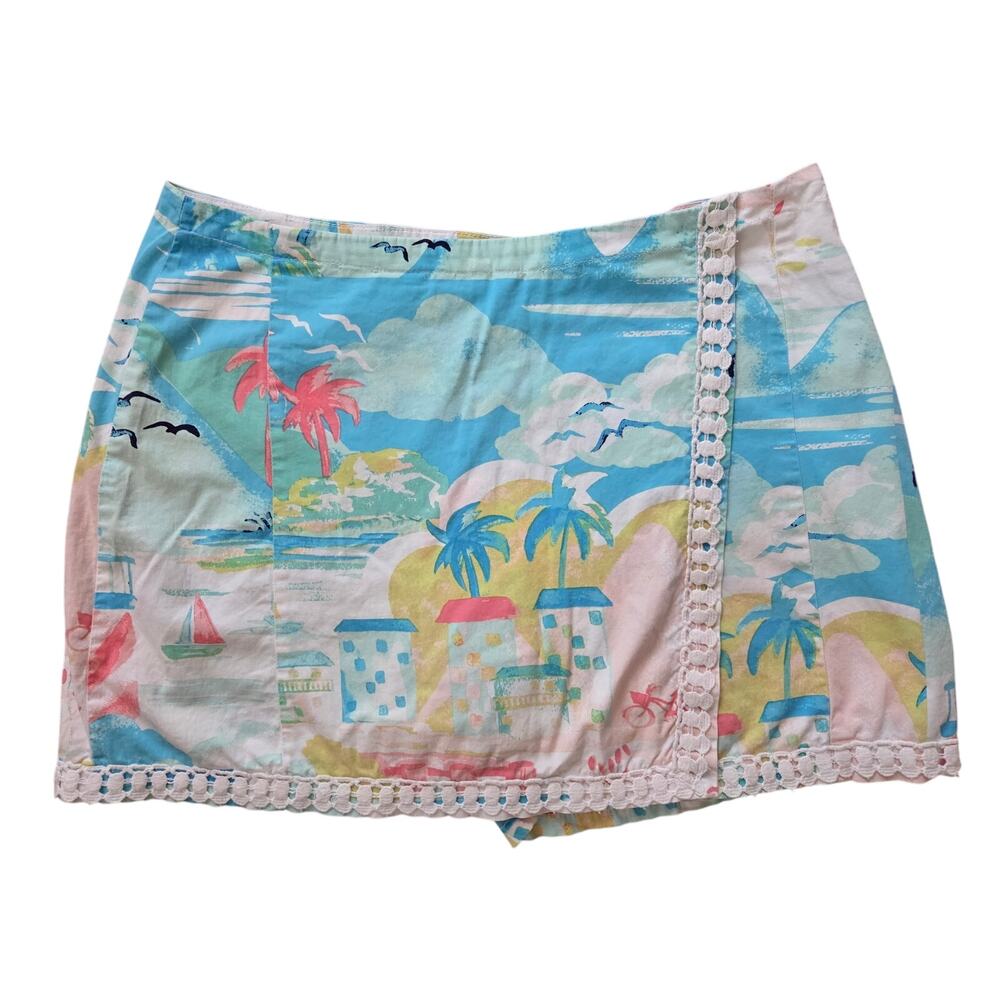 Crown & Ivy Multicolor Tropical Print Skort